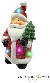 Κεραμικός Άγιος Βασίλης με Φως – Διακοσμητικό Χριστουγεννιάτικο