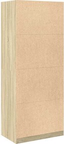 vidaXL Ντουλάπα Χρώμα Sonoma Δρυς 80x50x200 εκ. από Επεξ. Ξύλο