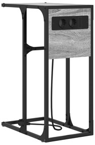 vidaXL Κομοδίνο Γκρι sonoma 41.5 x 26 x 60.5 εκ Επεξεργασμένο ξύλο