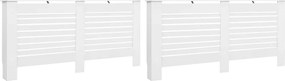 vidaXL Καλύμματα Καλοριφέρ 2 τεμ. Λευκά 172 x 19 x 81,5 εκ. από MDF