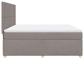 ΚΡΕΒΑΤΙ BOXSPRING ΜΕ ΣΤΡΩΜΑ TAUPE 180X200 ΕΚ. ΥΦΑΣΜΑΤΙΝΟ 3291356