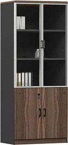 Βιβλιοθήκη ADVANCE 80x40x2000cm Σκ.Καρυδί/Γκρι