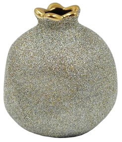 Χριστουγεννιάτικο Διακοσμητικό Ρόδι Κεραμικό Χρυσό Glitter Royal Art 9,5εκ. FEX1/05GL