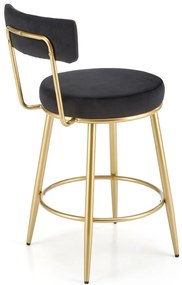 H115 bar stool, black / gold