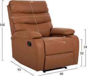 ΠΟΛΥΘΡΟΝΑ RELAX YASUMU HM9783.12 ΚΑΦΕ PU 80x93x100Υεκ.