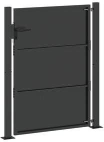 vidaXL Πύλη Κήπου Μαύρο 100 x 150 cm Ατσάλι με Επικάλυψη Πούδρας