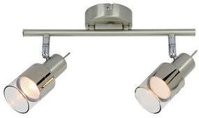 Φωτιστικό Οροφής - Σποτ MC6562 2ΧGU10 Nickel Platinum Aca Decor Metal, Glass