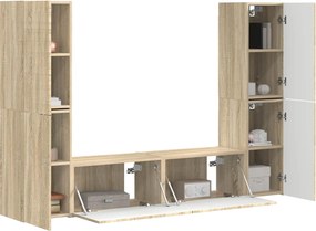 vidaXL Σετ επίπλου τηλεόρασης 6 pcs Δρύς Sonoma Επεξεργασμένο ξύλο