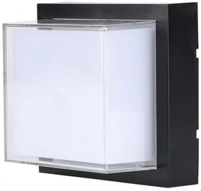 Απλίκα Φωτιστικό Τοίχου 7W 230V 700lm 150° IP65 Τετράγωνο Μαύρο Θερμό Λευκό 218612 VTAC 218612 Μαύρο