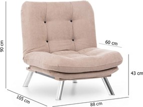 Πολυθρόνα Μινκ MISA SOLO 105x88x90