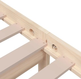 vidaXL Πλαίσιο Κρεβατιού 75 x 190 εκ. από Μασίφ Ξύλο Small Single