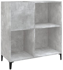 vidaXL Δισκοθήκη Γκρι Σκυροδέματος 84,5 x 38 x 89 εκ από Επεξεργ. Ξύλο
