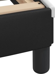 vidaXL Πλαίσιο Κρεβατιού Dover Μαύρο/Λευκό 180x200εκ.Συνθ. Δέρμα