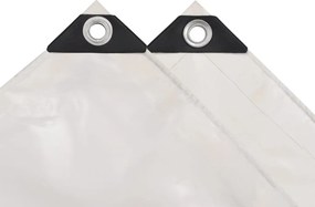 vidaXL Μουσαμάς 650 γρ./μ.² Λευκός 4 x 7 μ.