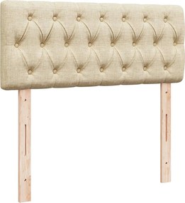 vidaXL Κρεβάτι Boxspring με Στρώμα Κρεμ 120x190 εκ. Υφασμάτινο