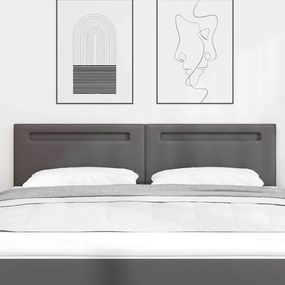 vidaXL Κεφαλάρι Επιτοίχιο με κεφαλάρι Γκρι 180 cm PVC