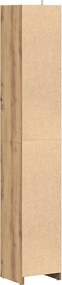 vidaXL Στήλη Μπάνιου Τεχνίτης Δρυς 30x30x183,5 εκ. Επεξεργασμένο Ξύλο