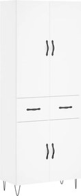 vidaXL Ντουλάπι Λευκό 69,5x34x180 εκ. από Επεξεργασμένο Ξύλο