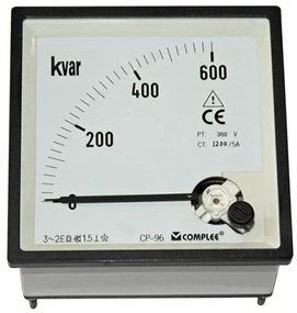 Βατόμετρο Αέργου Ισχύος 380V Μαύρο 1200/5Α 600kvar 11-9638061 Lumen-11-9638061-Μαύρο 11-9638061