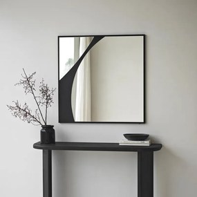 Stewehome Καθρέπτης Τοίχου Μαύρος 70x70x70 cm