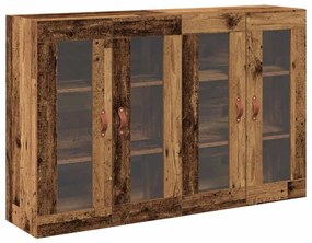 vidaXL Επιτοίχιο ντουλάπι 2 pcs Παλαιό ξύλο 69.5 x 34 x 90 εκ.