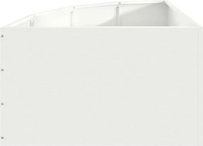 vidaXL Γωνιακό Ροδόδεντρο Λευκό 60 x 60 x 35 cm Ατσάλι