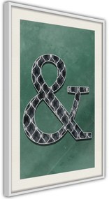 Αφίσα - Ampersand on Green Background - 30x45 - Χρυσό - Χωρίς πασπαρτού