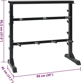 vidaXL Ράφι Αλτήρων Μαύρο 99 x 45 x 95,5 εκ.