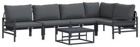 vidaXL Σετ Καναπέ Κήπου 6 pcs Ανθρακί Ατσάλι