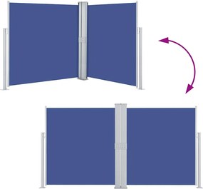 vidaXL Σκίαστρο Πλαϊνό Συρόμενο Μπλε 140 x 600 εκ.