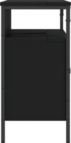 vidaXL Ντουλάπι Νιπτήρα Μπάνιου Μαύρο 80x30x60 εκ. Επεξεργασμένο Ξύλο