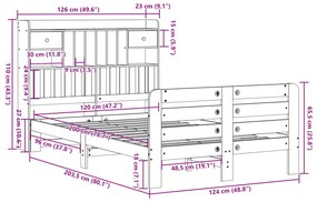 ΚΡΕΒΑΤΙ ΒΙΒΛΙΟΘΗΚΗ ΧΩΡΙΣ ΣΤΡΩΜΑ 120X200 ΕΚ ΜΑΣΙΦ ΞΥΛΟ ΠΕΥΚΟΥ 3309961