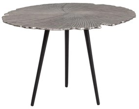 LEAF 60 SIDE TABLE NICKEL ΜΑΥΡΟ D60xH41cm - 04-0611