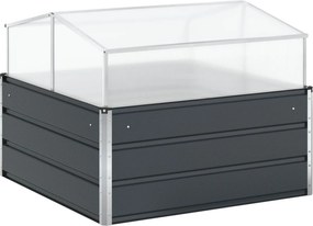 vidaXL Γλάστρα Ανθρακί 100 x 100 x 77 cm Επικαλυμμένος Χάλυβας