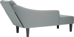 vidaXL Σαλόνι πολυθρόνας με δεξί μπράτσο ανοιχτό γκρι ύφασμα