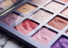 Intra Συλλεκτικό Ξύλινο Παζλ Plywood 4mm - Πολύχρωμη παλέτα μακιγιάζ με πλούσιες αποχρώσεις Σε Ξύλινο Κουτί - Διαστάσεις Puzzle: 10x10 cm – 25 κομμάτια