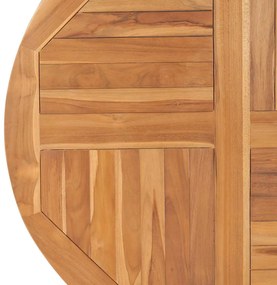 vidaXL Επιφάνεια Τραπεζιού Στρογγυλή 2,5 εκ. 90 εκ. Μασίφ Ξύλο Teak