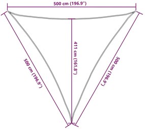 Πανί Σκίασης Ανοιχτό Πράσινο 5 x 5 x 5 μ. από HDPE 160 γρ./μ² - Πράσινο