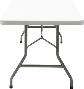 Τραπέζι catering Rodeo pakoworld πτυσσόμενο-βαλίτσα λευκό 152x70x74εκ