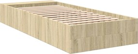 vidaXL Πλαίσιο Κρεβατιού Sonoma Δρυς 100x200 εκ. Επεξεργασμένο Ξύλο