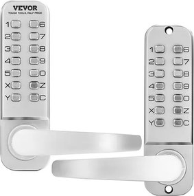 VEVOR Mechanical Keyless Entry Door Lock 14 Key Mechanical Keypad Lock Sliver