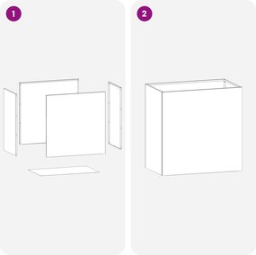 vidaXL Γλάστρα Κήπου Ασημί 50 x 30 x 40 εκ. Γαλβανισμένος Χάλυβας