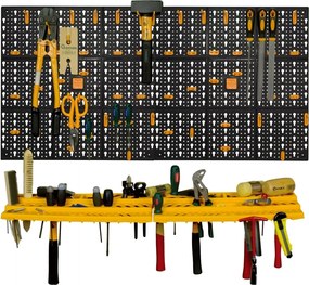 vidaXL Πλάτη Εργαλείων με 50 Γάντζους 500 x 1000 χιλ. Πολυπροπυλένιο