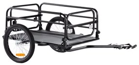 VEVOR Bike Cargo Trailer, 160 lbs Load Capacity, Heavy-Duty Bicycle Wagon Cart, Foldable Compact Storage &amp; Quick Release with Universal Hitch, 16&quot; Wheels, Safe Reflectors, Fits 22&quot;-28&quot; Bike Wheels
