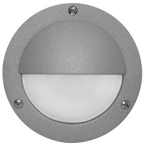 Πλαφονιέρα τοίχου Led 1.2W στρογγυλή με σκίαστρο εξωτερική 9092 Lumen-3-909264-Γκρι 3-909264