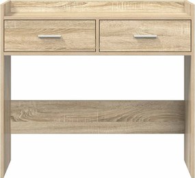 vidaXL Τραπέζι κονσόλας Sonoma Δρυς 90 x 35 x 80 εκ Επεξεργασμένο Ξύλο
