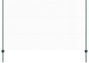 vidaXL Πόρτες Φράχτη 11 τεμ U-Channel Πράσινος 140 cm Ατσάλι