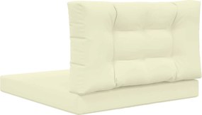 vidaXL Μαξιλάρι Καναπέ Εξωτερικού Χώρου 2 pcs Κρεμ Πολυεστέρας
