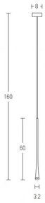 Κρεμαστό Φωτιστικό Οροφής 60cm LED 6W IP20 3000K Zambelis 20143 Ορείχαλκος