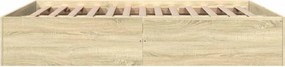 vidaXL Πλαίσιο Κρεβατιού Sonoma Δρυς 150x200 εκ. Επεξεργασμένο Ξύλο